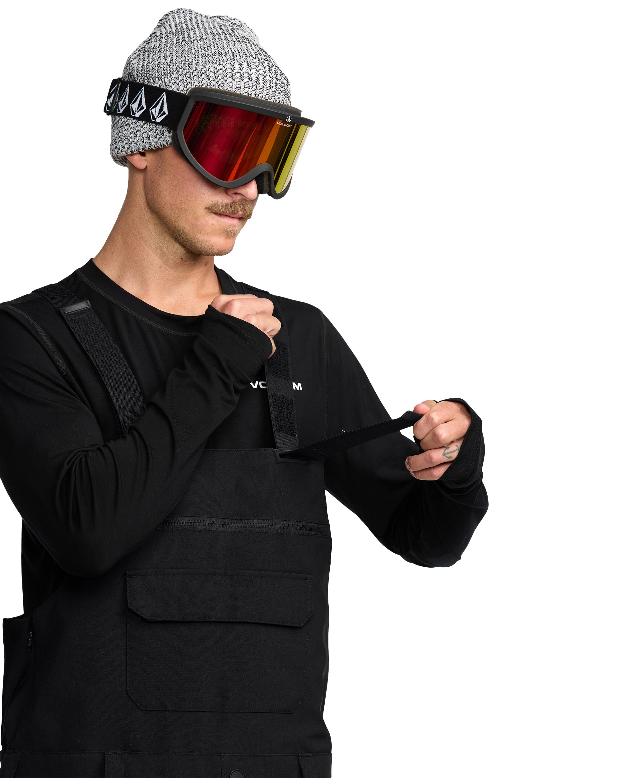 Volcom Pantaloni da Snowboard da Uomo Roan Bib – 15k Impermeabili 2 Strati Repreve Fibers