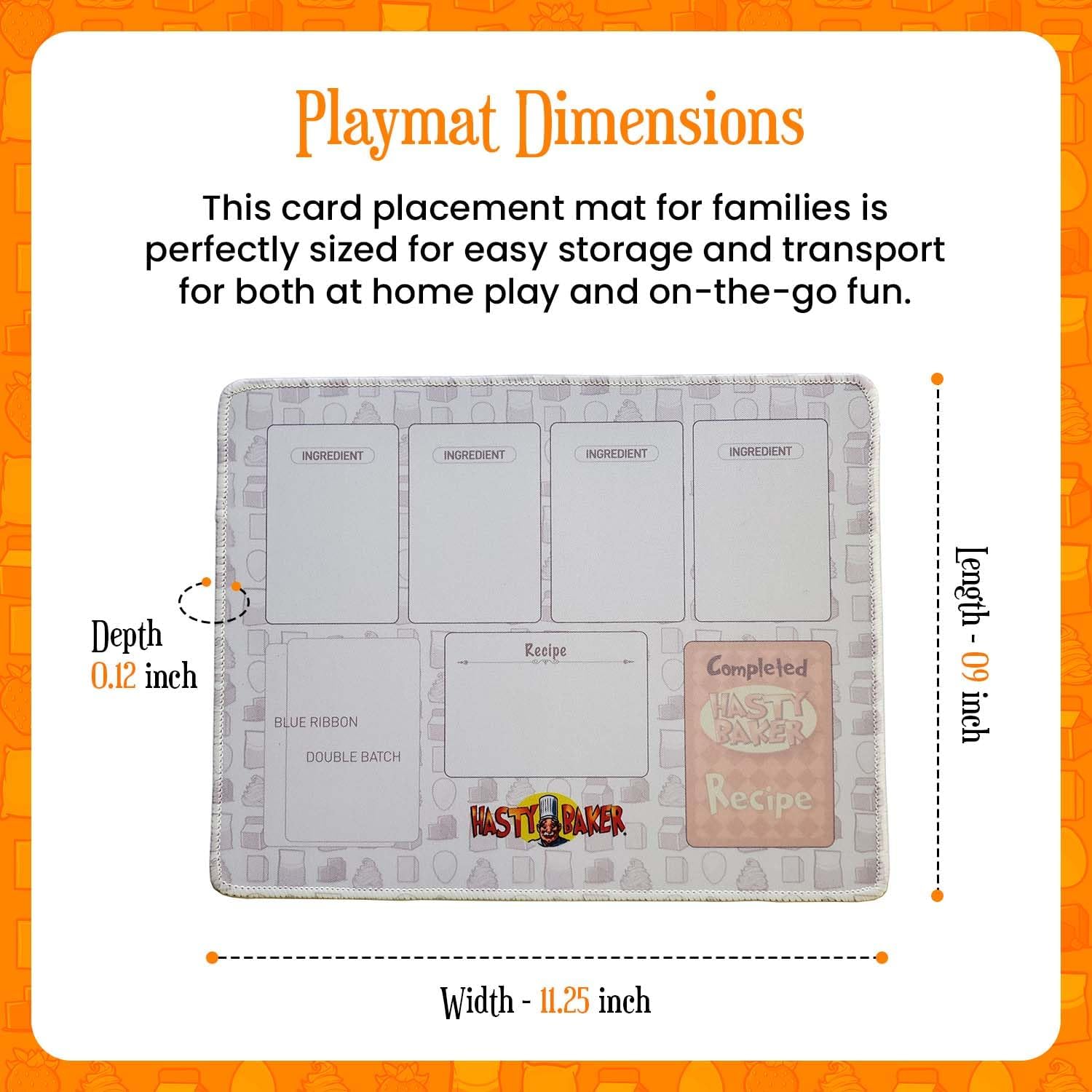 GoChuckle Hasty Baker Premium Playmat for The Family Card Game, 2-6 Players
