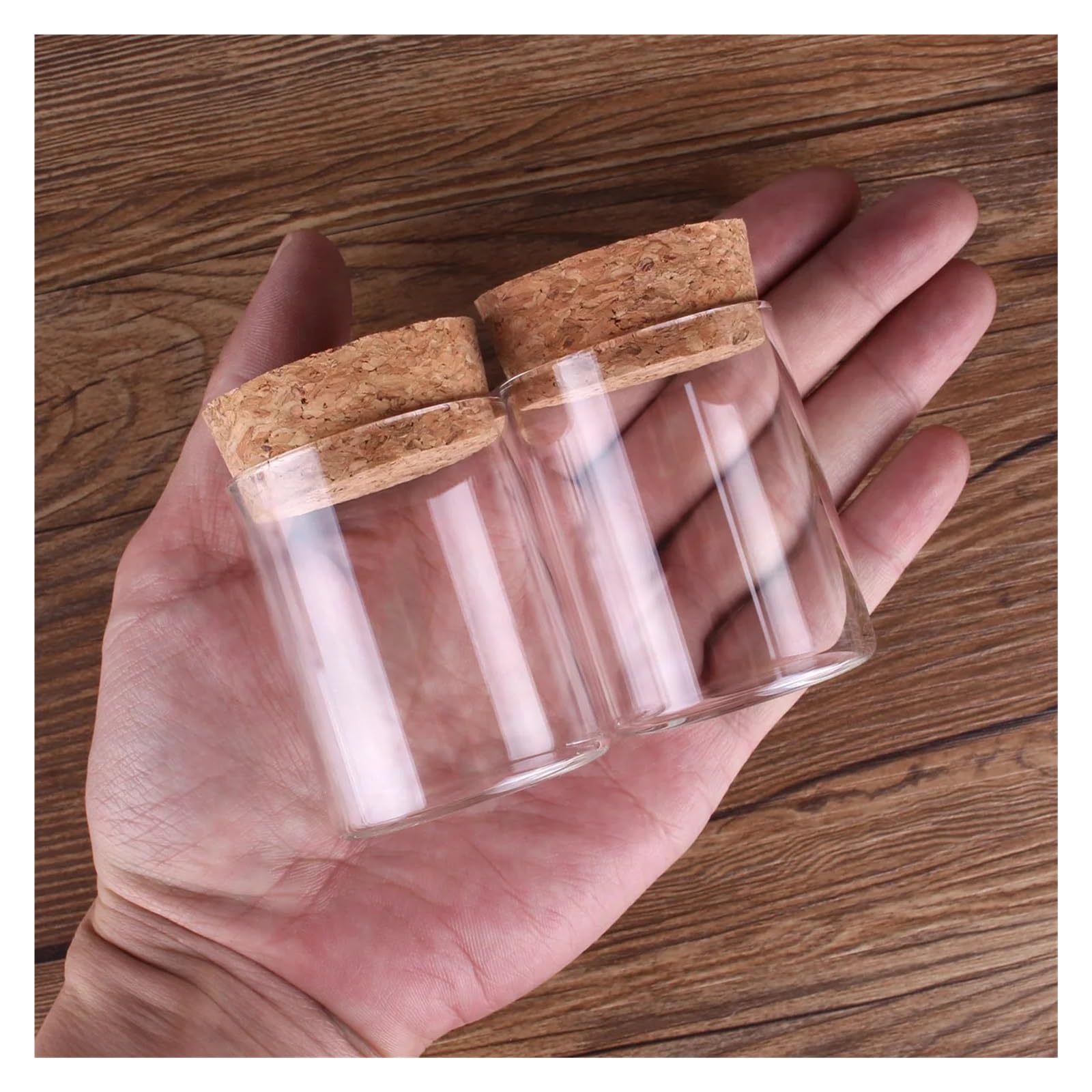 MENGKE Lote de 12 tubos de ensayo de vidrio de 50 ml y 120 ml con tapón de corcho, frascos, viales y recipientes for sal for recuerdos de boda y manualidades.(50ml)