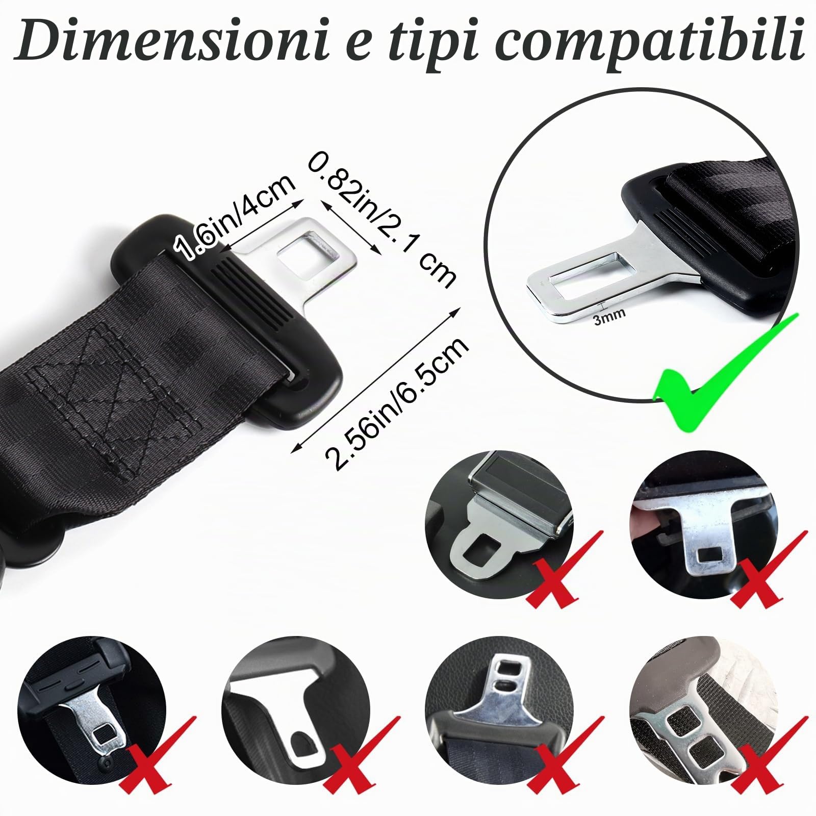 2 pezzi accessori per il veicolo 9,57 IN/24,3 cm, accessori per auto universali, accessori per auto parti auto, adatto per la maggior parte delle automobili