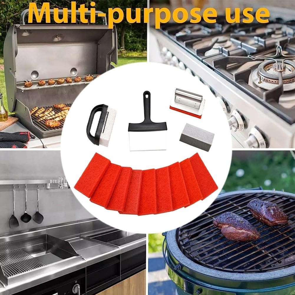 Teppanyaki - Set di pulizia per la griglia e la pulizia della piastra con risultati comprovati