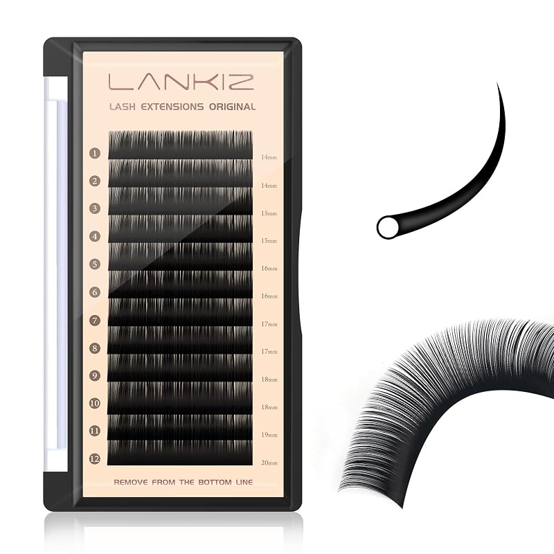 Cílios para extensão com curvatura CC, 0,15, 14–20 mm, LANKIZ