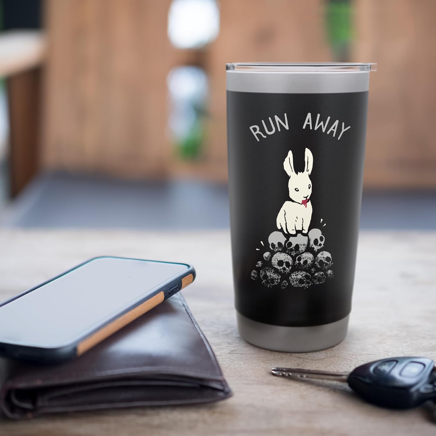 Run Away - Killer Rabbit Stainless Steel Insulated Tumbler - Image 7
