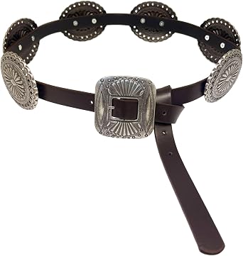 Eohak Women-Concho-Waist-Belt Boho Disc Belt Western Cowboy Waist Belts for Jeans Dresses Country Outfits