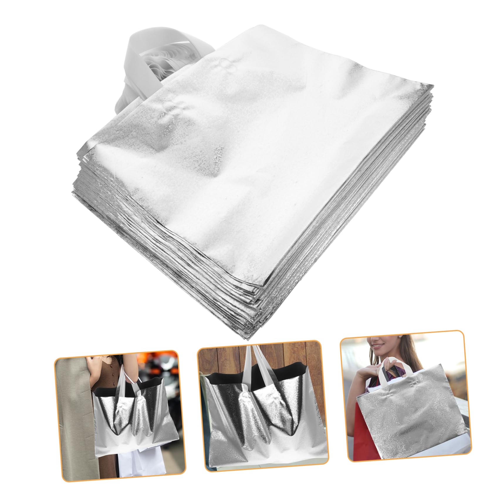 IWOWHERO 50 Piezas Bolsas De Obsequio Brillantes Estampado De Purpurina Unidades Para Guardar Regalos Para Bolsas De Mano Para Dulces y Contenedores Para Flores