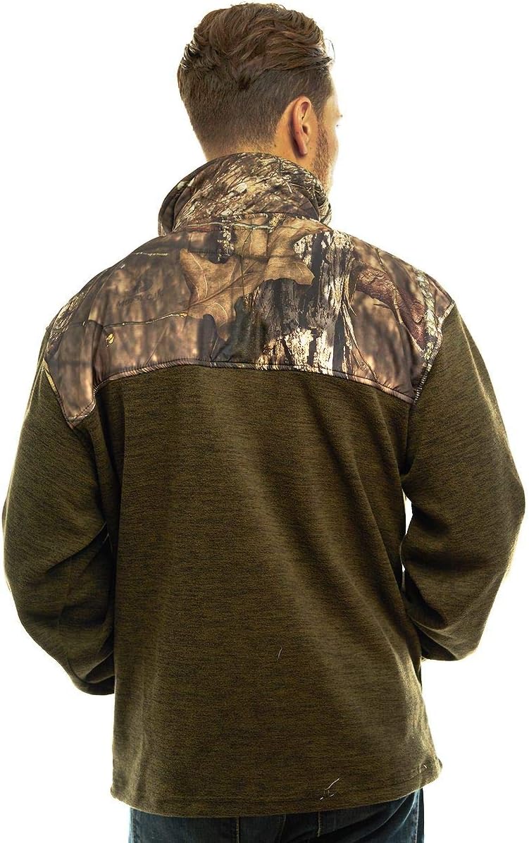 TrailCrest Men's C-Max Full Zip Polar Fleece Jacket, Mossy Oak Camo Patterns