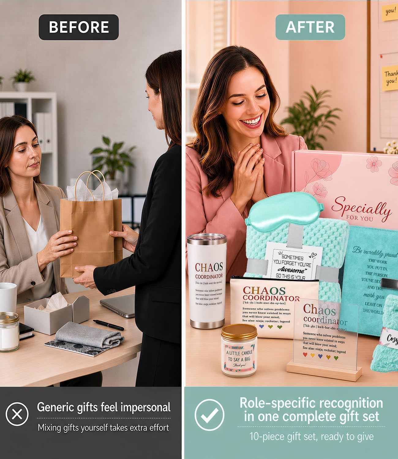 10 Pcs Chaos Coordinator Gifts for Women - One-Box to Share All Your Thanks