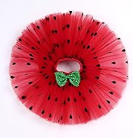 Vista 3 de IBTOM CASTLE Conjunto de ropa de 4 piezas para niñas con diseño de sandía para cumpleaños de media 12 fiesta