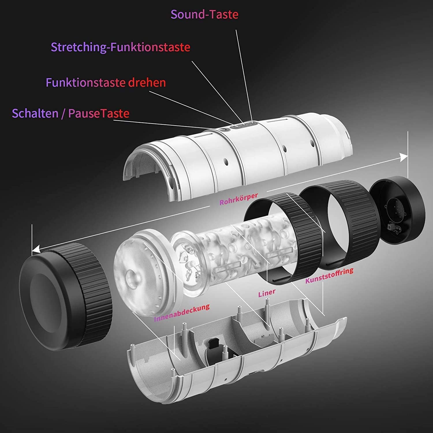 Masturbatore Elettrico Telescopico Con 6 Frequenze 6 Velocità, Pompino Che Si Masturba Per La Figa Tascabile Degli Uomini Set Di Giocattoli Sessuali Per Masturbatori Maschili Con Una Voce Sexy