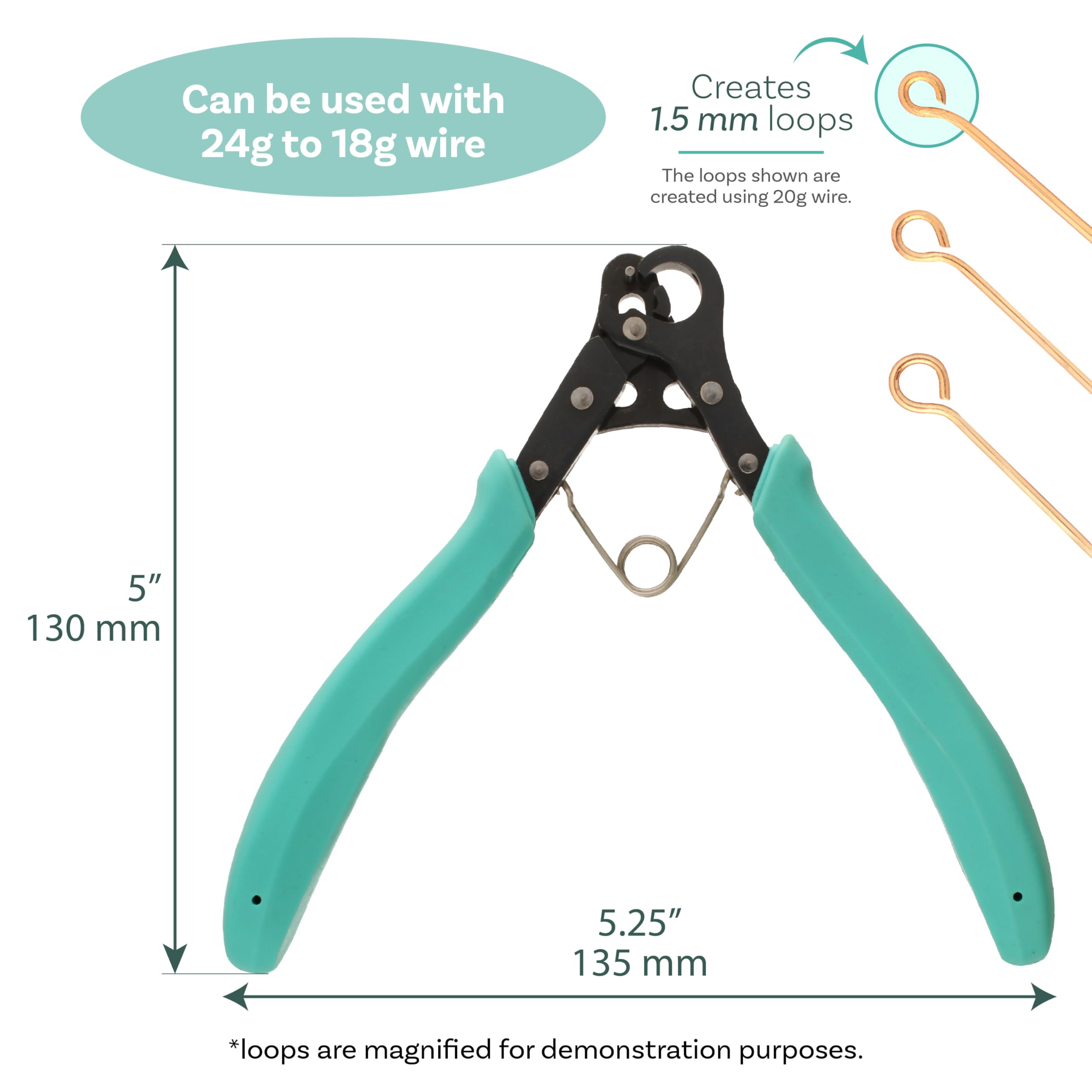 The Beadsmith Boucleur Vintaj One Step | Créez et découpez des boucles régulières de 1,5 mm pour la fabrication de bijoux. À utiliser avec du fil de 24 à 18 g.