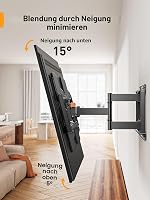 Perlegear TV fali tartó 42-85 colos tévéhez, duplagelenk, 60kg terhelhetőség 5