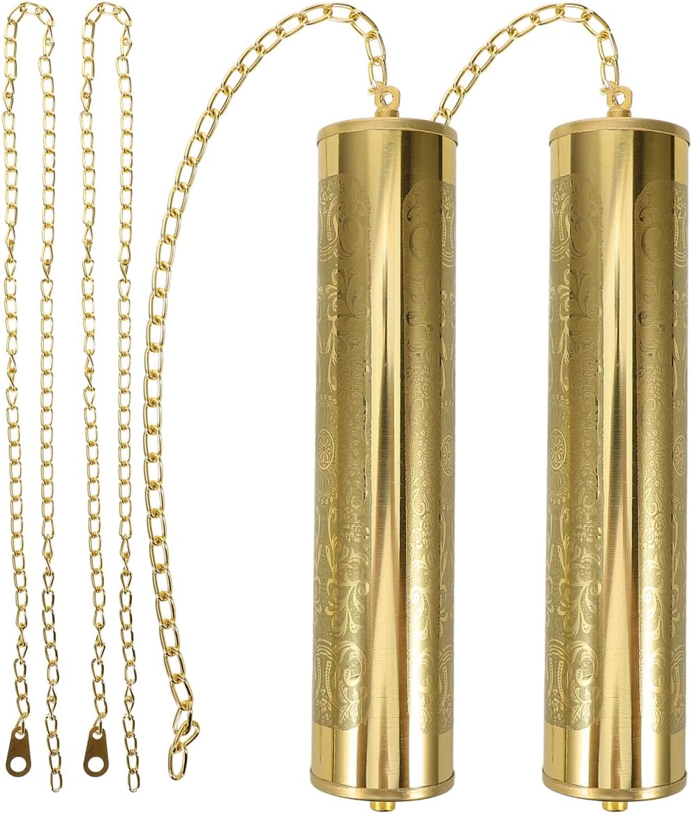 Outanaya Floor Clock Weight Replacement Chain Hammer Set 8.26X1.57X1.57In for Grandfather Clock Mechanism Home and Office Floor Decor Accessories
