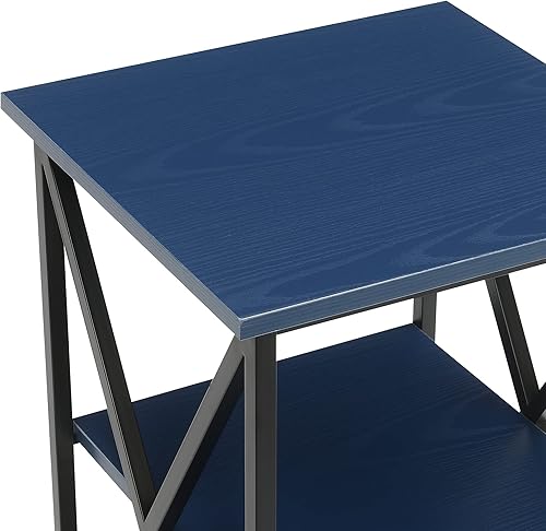 Miniatura 27 de Convenience Concepts Tucson - Mesa auxiliar con estantes, mármol sintético gris/negro Mármol de imitación