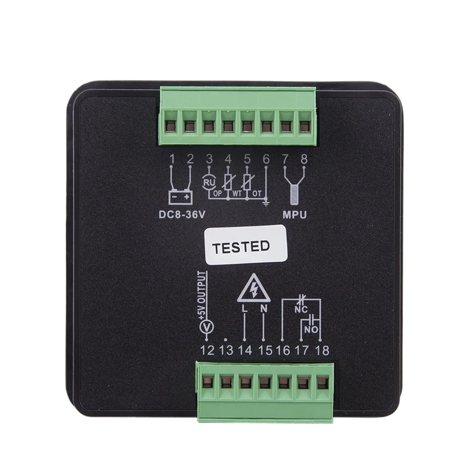 GM50H MK3 Engine Multi Function Digital Meter Diesel Generator Monitor with Water Temperature Sensor Oil Pressure Sensor(GM50H MK3)