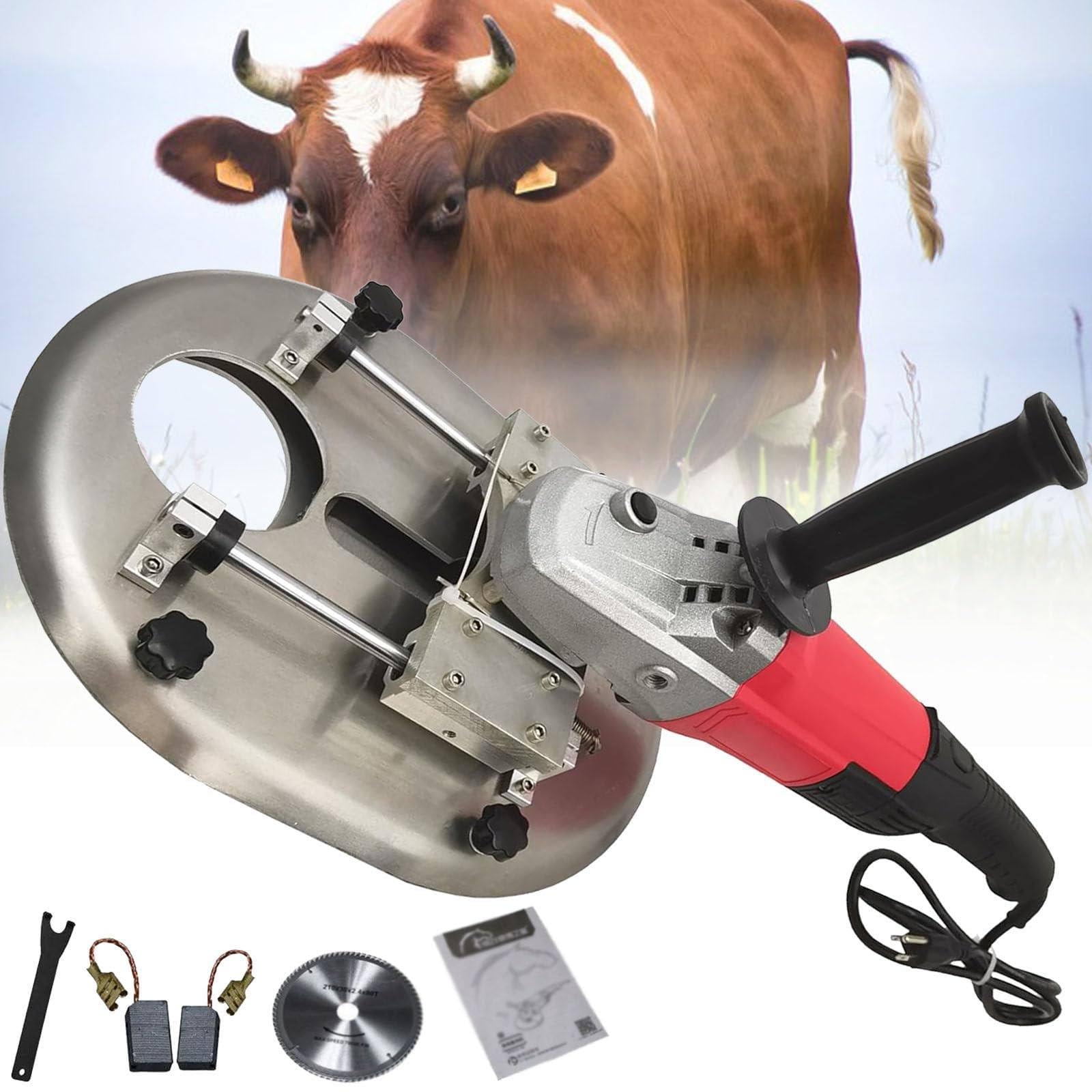 Écorneur électrique pour bovins et ovins, outil d'écornage 1900 W, écorneur électrique pour gros bovins, machine de découpe de cornes vache adulte, scie, pour équipement agricole et outil d'élevage