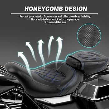 バイク　ソロシート　ハーレー Leather Motorcycles Seats Amazon.com: Low-Profile Leather Seat Pillion Passenger Rider