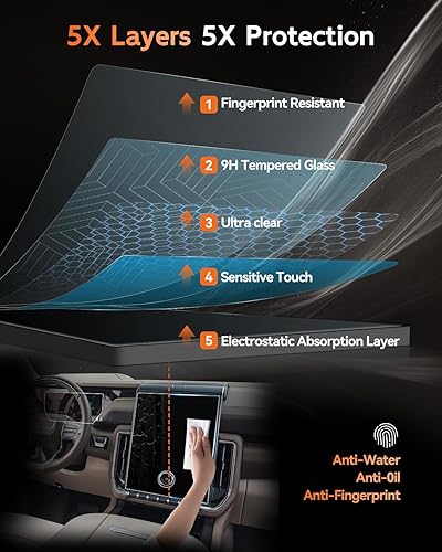 Vista 37 de CDEFG Cristal templado para Chevrolet Silverado/GMC Sierra 2025, pantalla táctil de 13.4 pulgadas, accesorios para Chevy Silverado/Sierra 1500