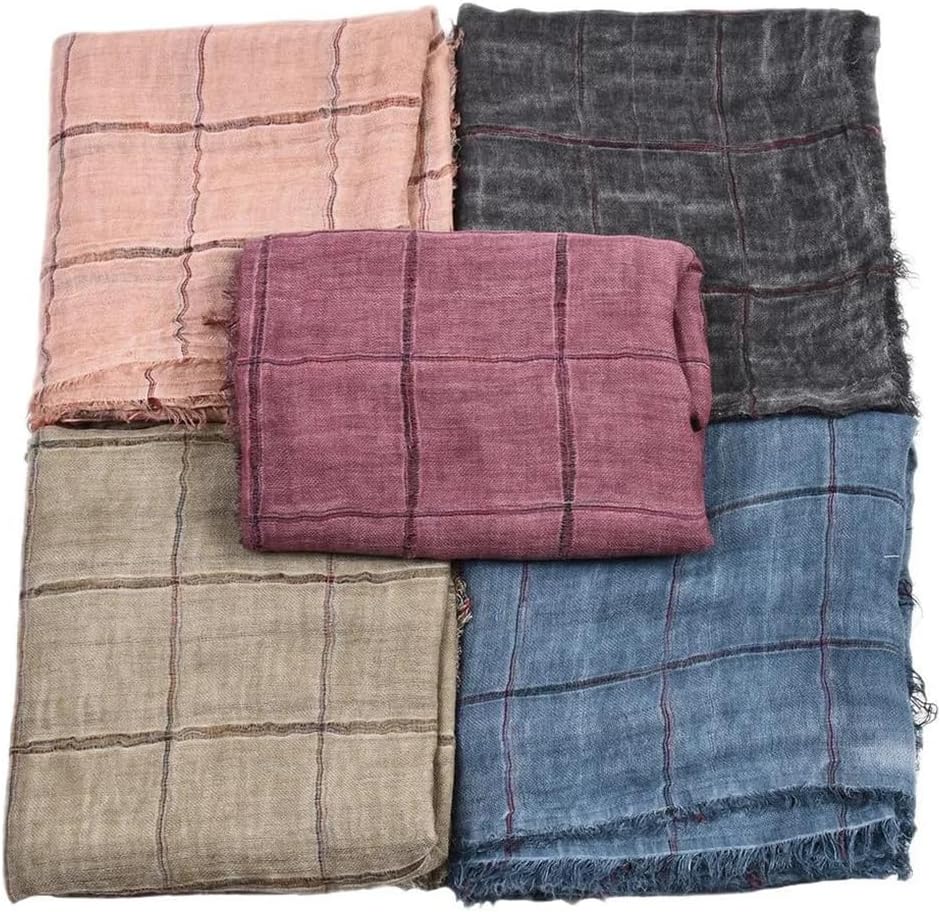 Cotton Linen Men Scarf Tie-Dye Striped Scarves Men's Winter Scarves Casual Male Shawl