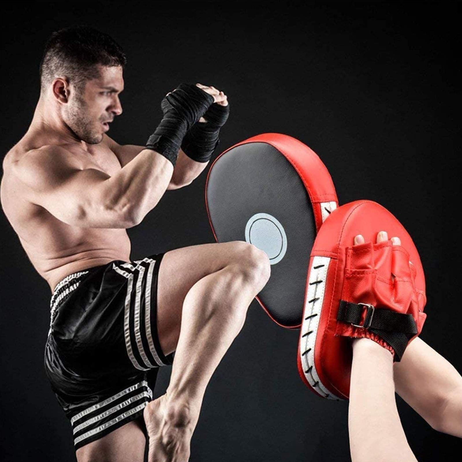 Boxing Mitt Pads, 1 Coppia Paracolpi Boxe Colpitori Boxe MMA Kickboxing Coppia Scudo Sciopero Curvo Kick Pad per Boxe er Arti Marziali Allenamento