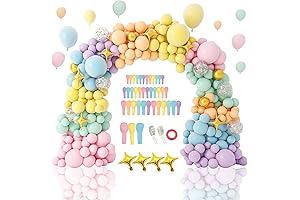 146Pcs Easter Pastel Rainbow Balloon Arch Garland Kit