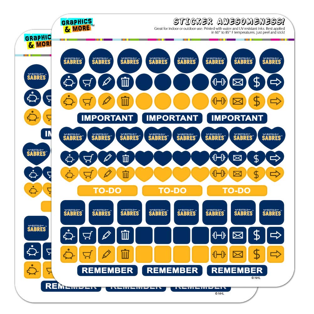NHL Buffalo Sabres Logo Planner Calendar Scrapbooking Crafting Sticker Set