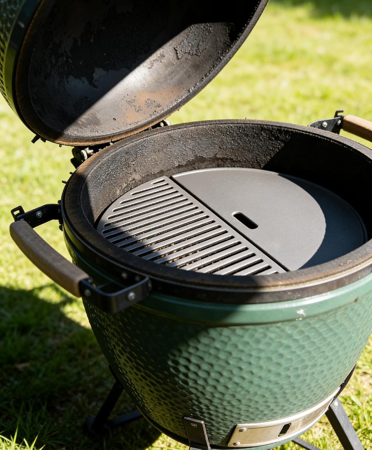 18" Grill Grate & Griddle Replacement for Kamado Joe Grill Accessories Classic III, II, I Stand-Alone, Solo Stove, for Large Big Green Egg Cast Iron Grate, Vision Parts VGKSS-CC2, B-11N1A1-Y2A