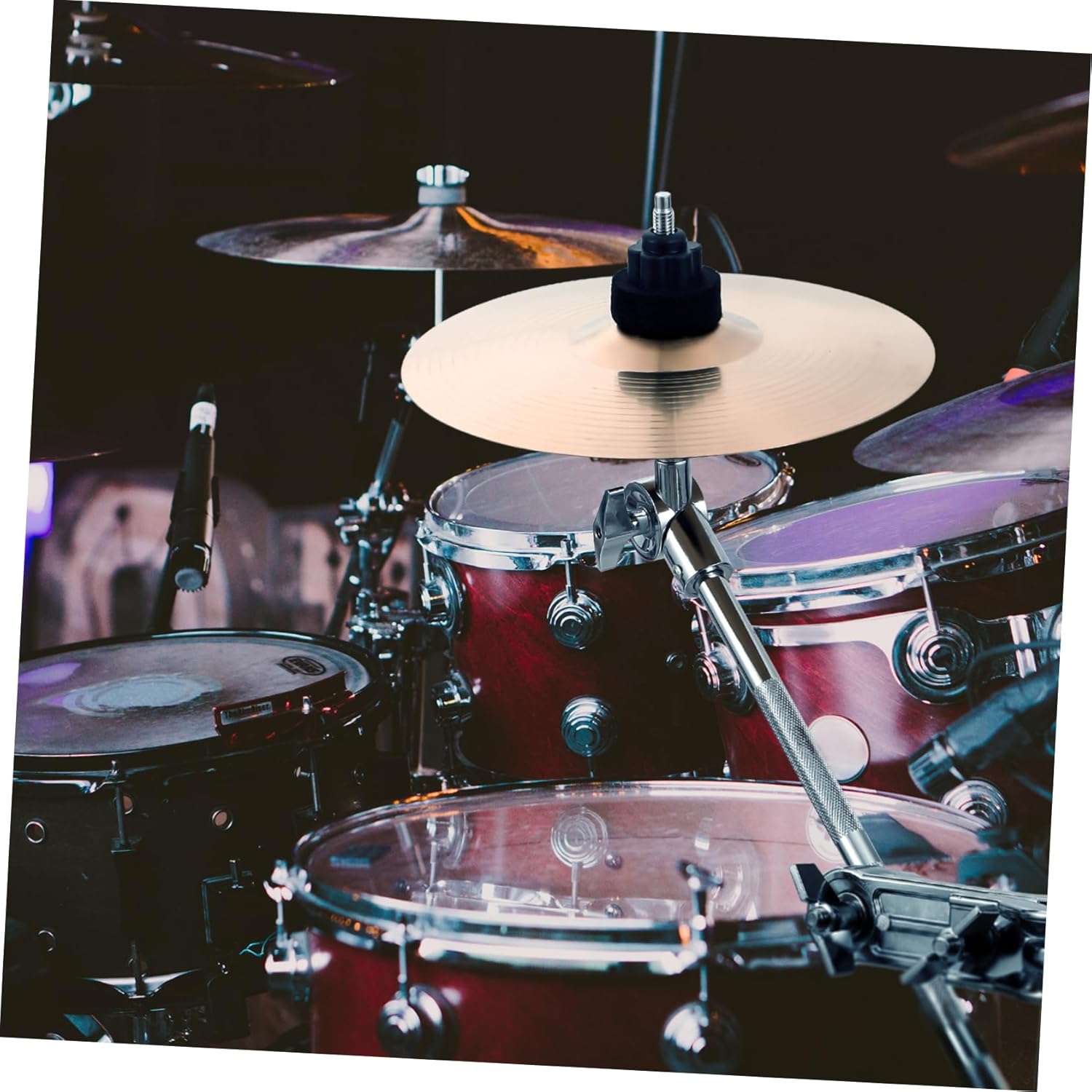 1pc Drum Extension Clamps Holder, Adjustable Extension Arm Drum Set Clamp Extension Cymbal Attachment Mounting Clamp Cymbal Boom Arm Adjustable Clamp