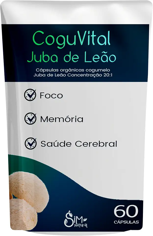 Juba De Leão 60 Cápsulas 500mg - Lion's Mane Coguvital