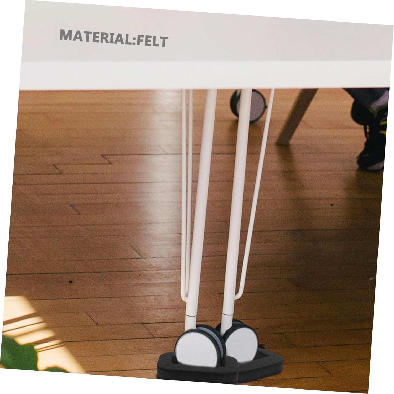 DOITOOL 100pcs Bed Wheel Stopper Chair Caster Pads Nonslip Pads for Furniture Hardwood Floor Protection