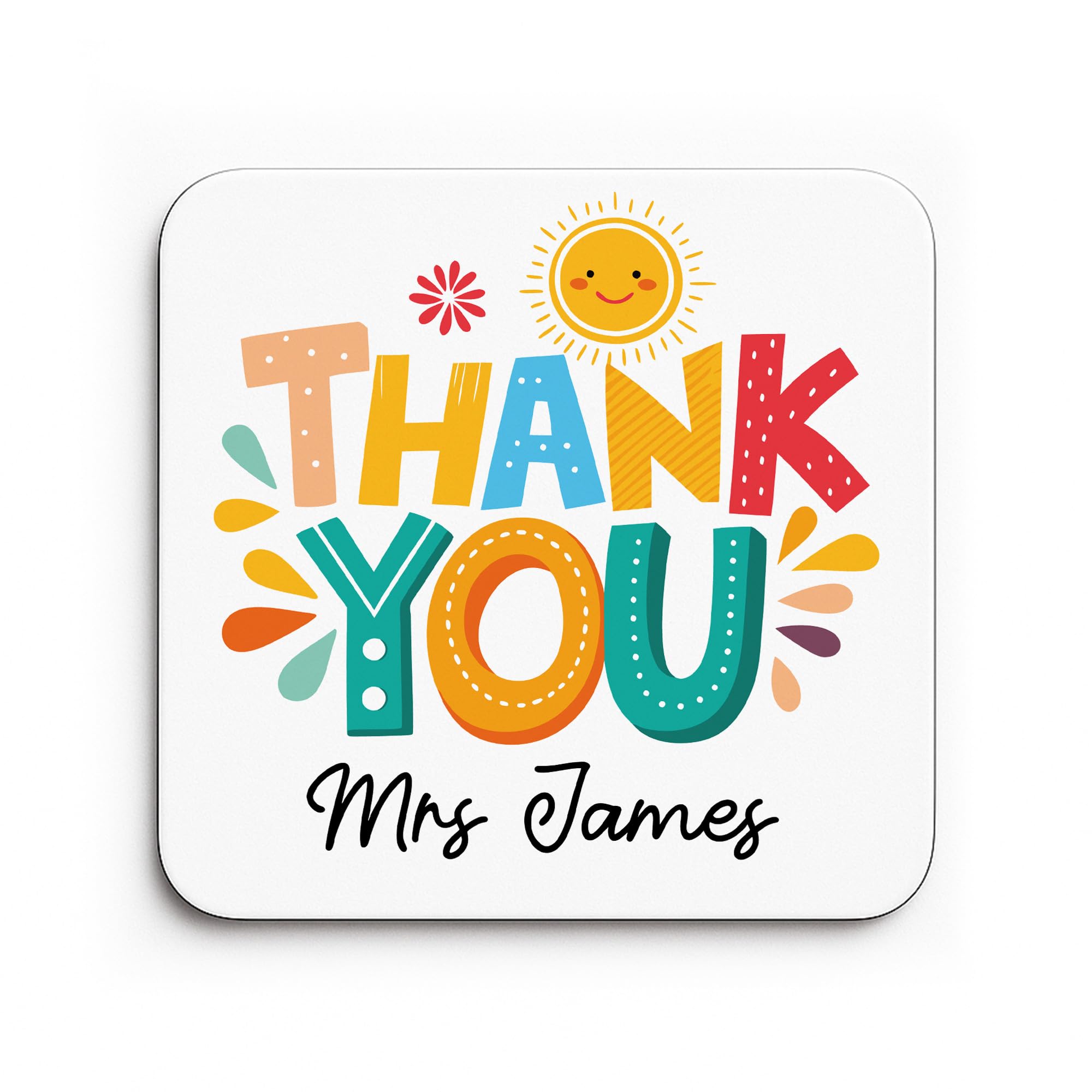 Red Ocean Thank You Gift For Teacher Personalised Coaster From Student Kids Leaving School Nursery Appreciation Gift For Teacher Teaching Assistant Nursery Keepsake