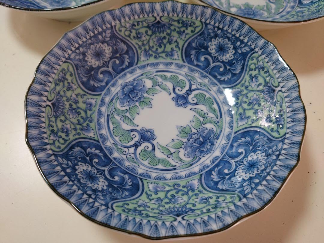 Amazon.co.jp: 有田焼 双峰 中鉢 皿 3枚セット 昭和レトロ : ホーム