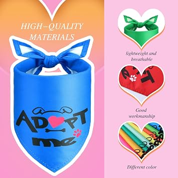 40 Pieces Adopt Me Dog Bandanas Bulk Multi Colors Bibs Triangle Dog Washable Scarf Kerchief Set for Small Medium Large Cats Pets Costume Accessories Decoration