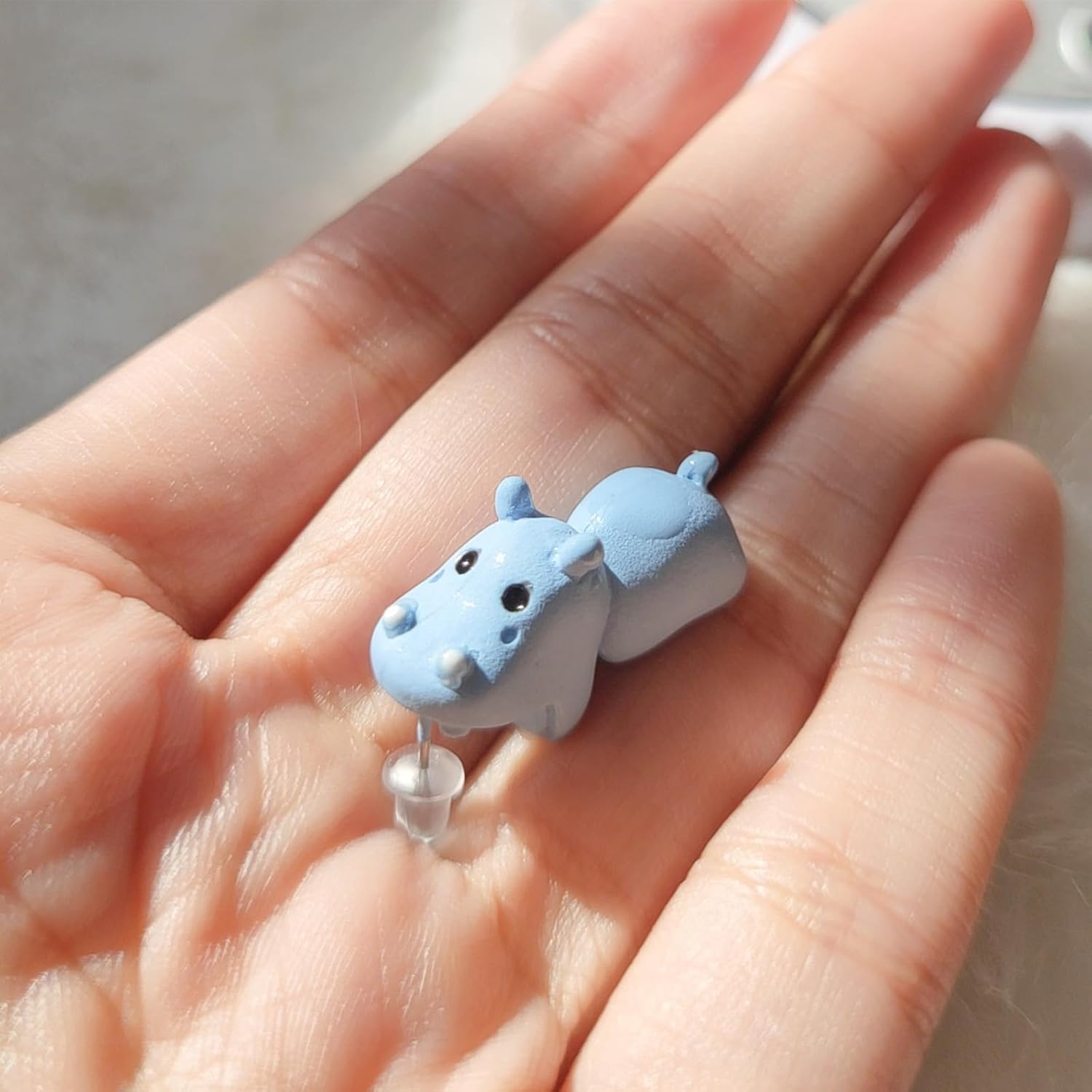 YANCHUN 6 Pairs Cute Animal Bite Earrings for Women 3D Clay Earrings Animal Cartoon Biting Ears Stud Earrings Jewelry Gifts - Image 3