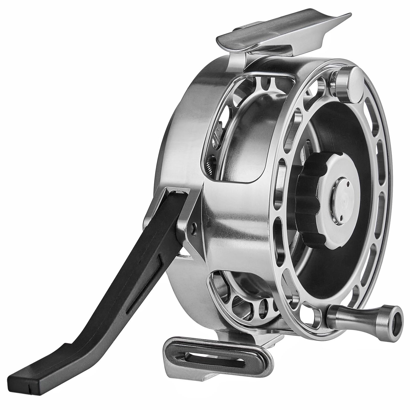 Carrete Automático De Pesca con Mosca Aluminio Mecanizado CNC