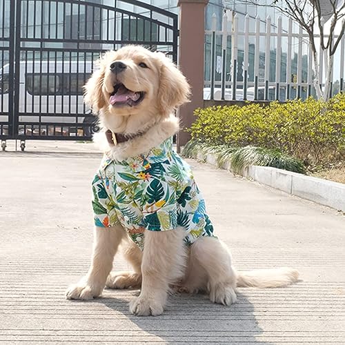 Miniatura 3 de Camisa hawaiana para perro, ropa de verano para mascotas, disfraz genial para perros grandes, camiseta de playa para perros medianos y grandes