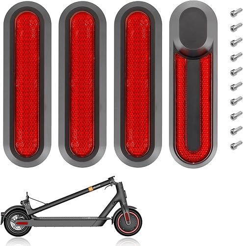 LUCK4U Funda lateral decorativa reflectante para scooter, 4 piezas de accesorios para scooter, funda lateral delantera y trasera, juego de