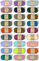 Vista 2 de Bristlegrass Hilo de algodón de amatista para hilo de ganchillo, 100% pompones, algodón de leche para tejer a mano, hilo fino para hacer pompones