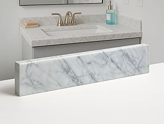 25 White Kitchen Ideas For a Clean and Elegant Space 34 Bathroom Vanity Sink Backsplash/Sidesplash (Carrara Marble, 4