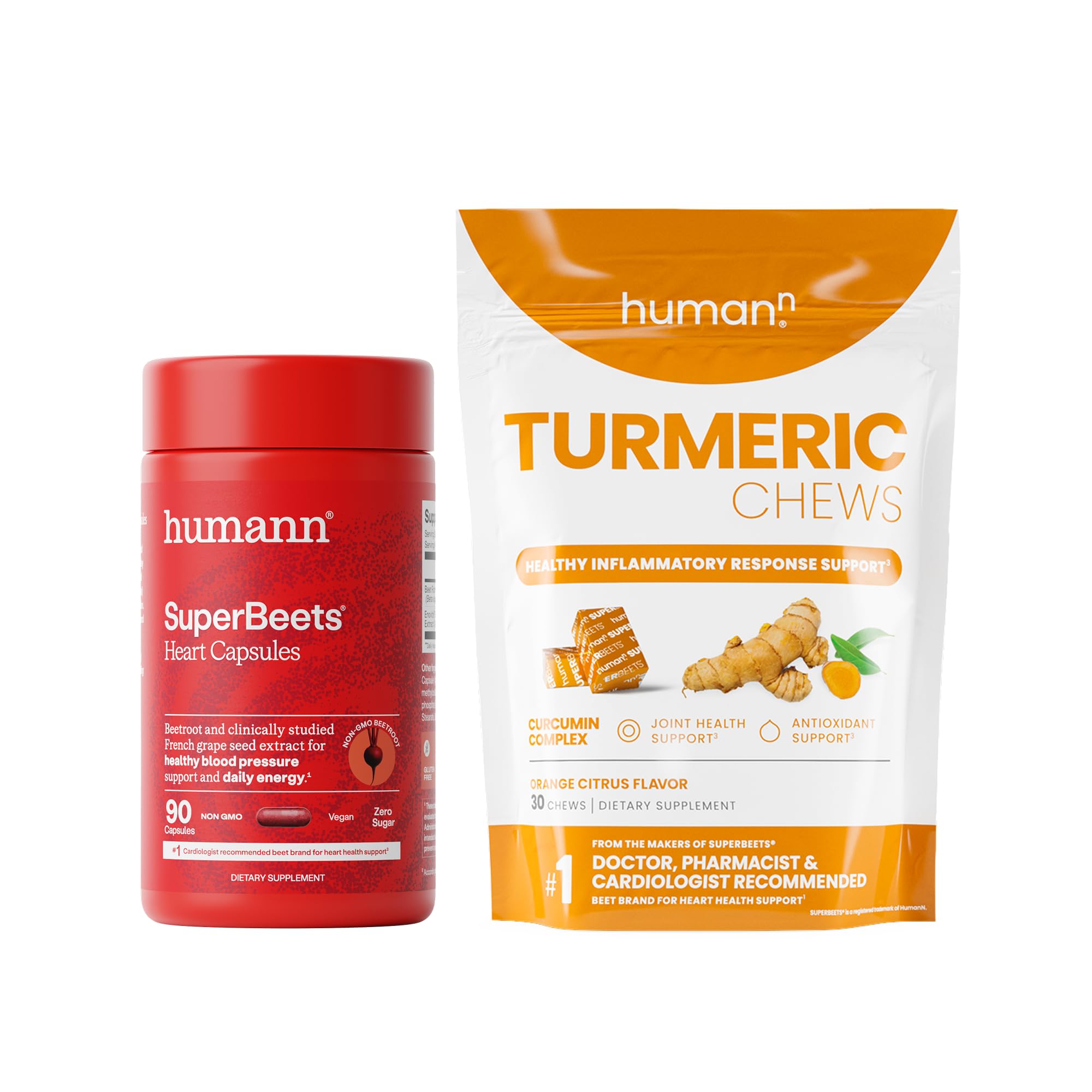 SuperBeets Beet Root Capsules and Turmeric Chews