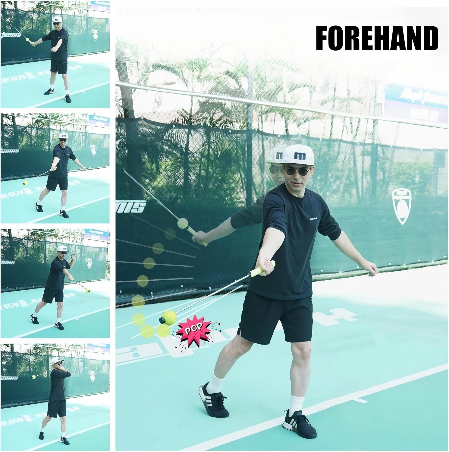 Tennisball Serves(29") Swing Trainer, Designed to Enhance Tennis Serve, Forehand, Backhand, Volleys, and Overall Court Performance,Tennis Training Aids for Child(9-18) &Women to Refine Technique