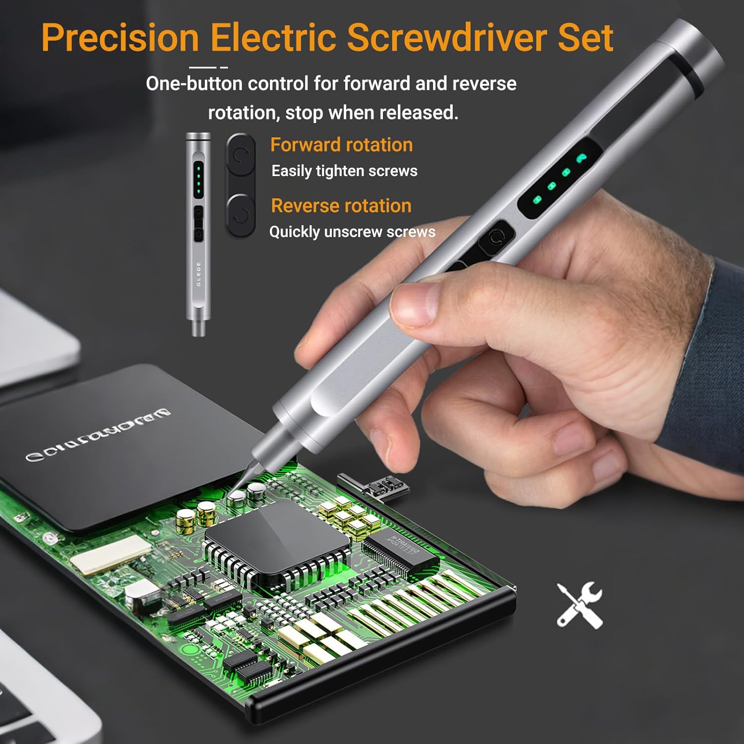 E1 Max Electric Screwdriver,Mini Precision Screwdriver Set,44 in 1 Screwdriver Set,Magnetic Storage, Repair Tool Kit for Electronics Phone Camera Laptop Watch