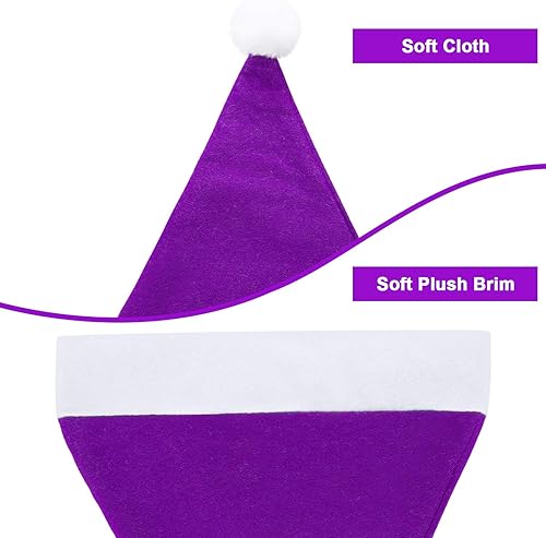 Miniatura 7 de SATINIOR 12 sombreros de Papá Noel, sombrero de tela no tejida para vacaciones, suministros de fiesta de Navidad