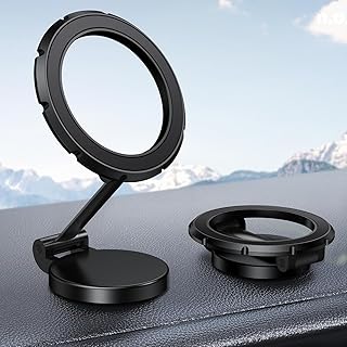 Magnetic Car Phone Holder, 360° Rotatable Phone Holder Compatible with iPhone Samsung Xiaomi Honor