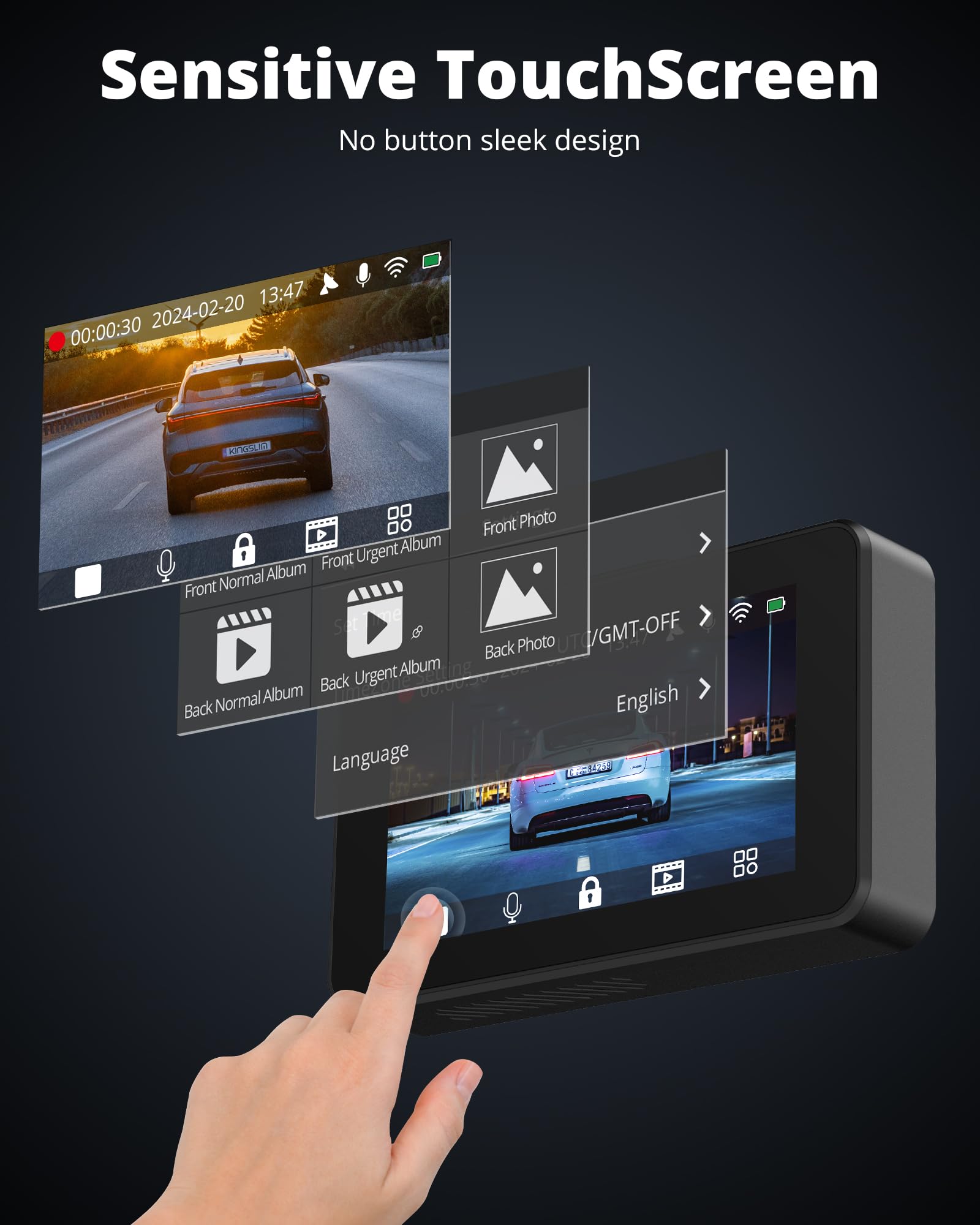 Amazon.com: Kingslim Dash Cam Front and Rear 4K, Car Dash Camera