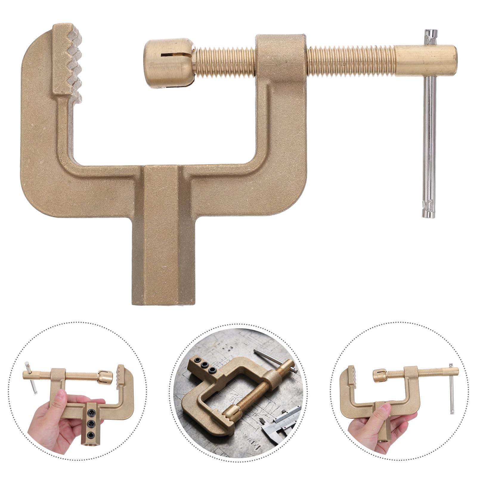 Morsetto di Terra per Saldatura G-shape a Vite in Ottone | Set 1 Pezzo, Clip di Messa a Terra Terminale a Crimpare, Corpo Molla Robusta e Contatto Ispessito