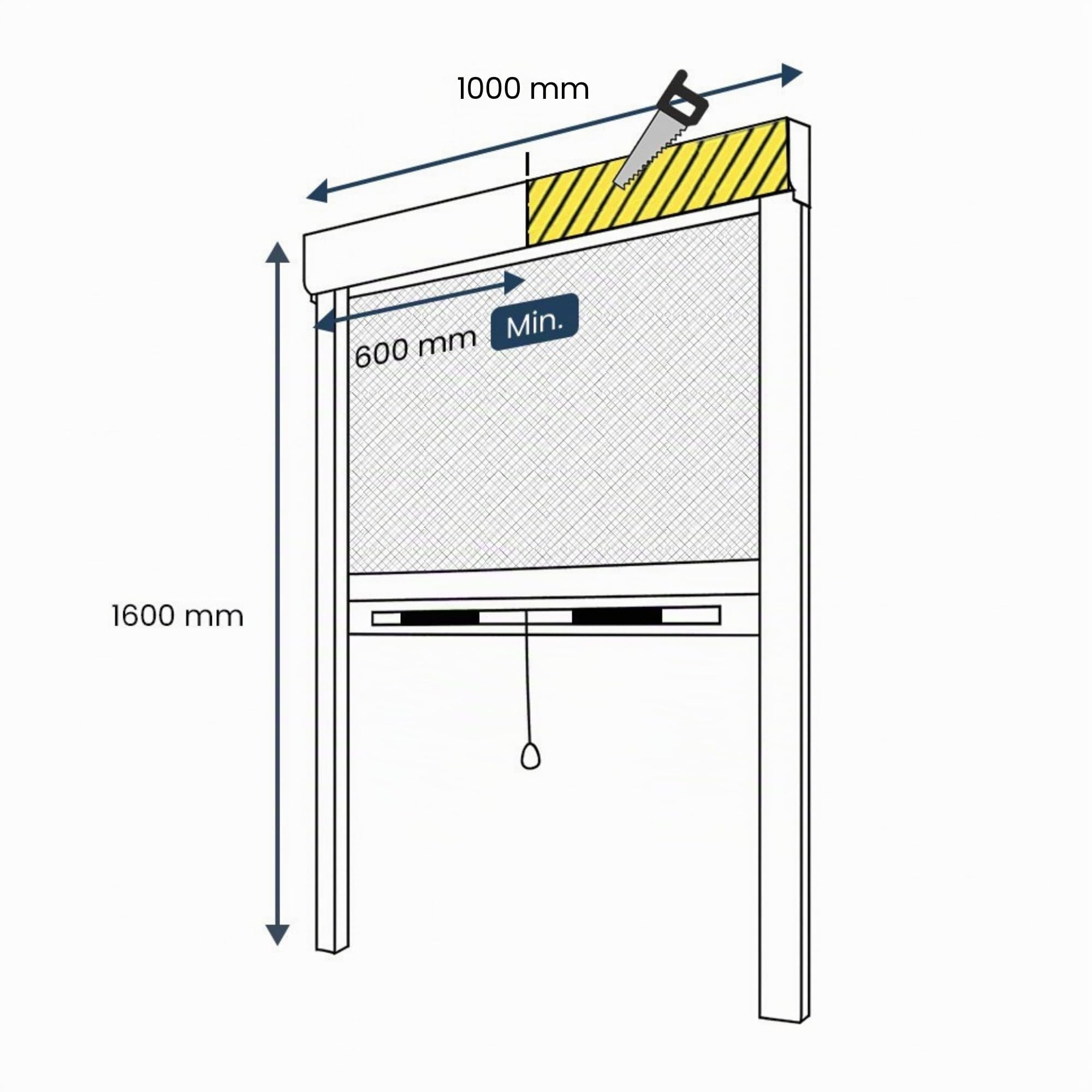 Fliegengitter Insektenschutzrollo Aluminium für Fenster - Weiss, 2er Set B100 x H160cm - Fiberglas Fliegengitternetz - Fliegengitterrollo Insektenschutz