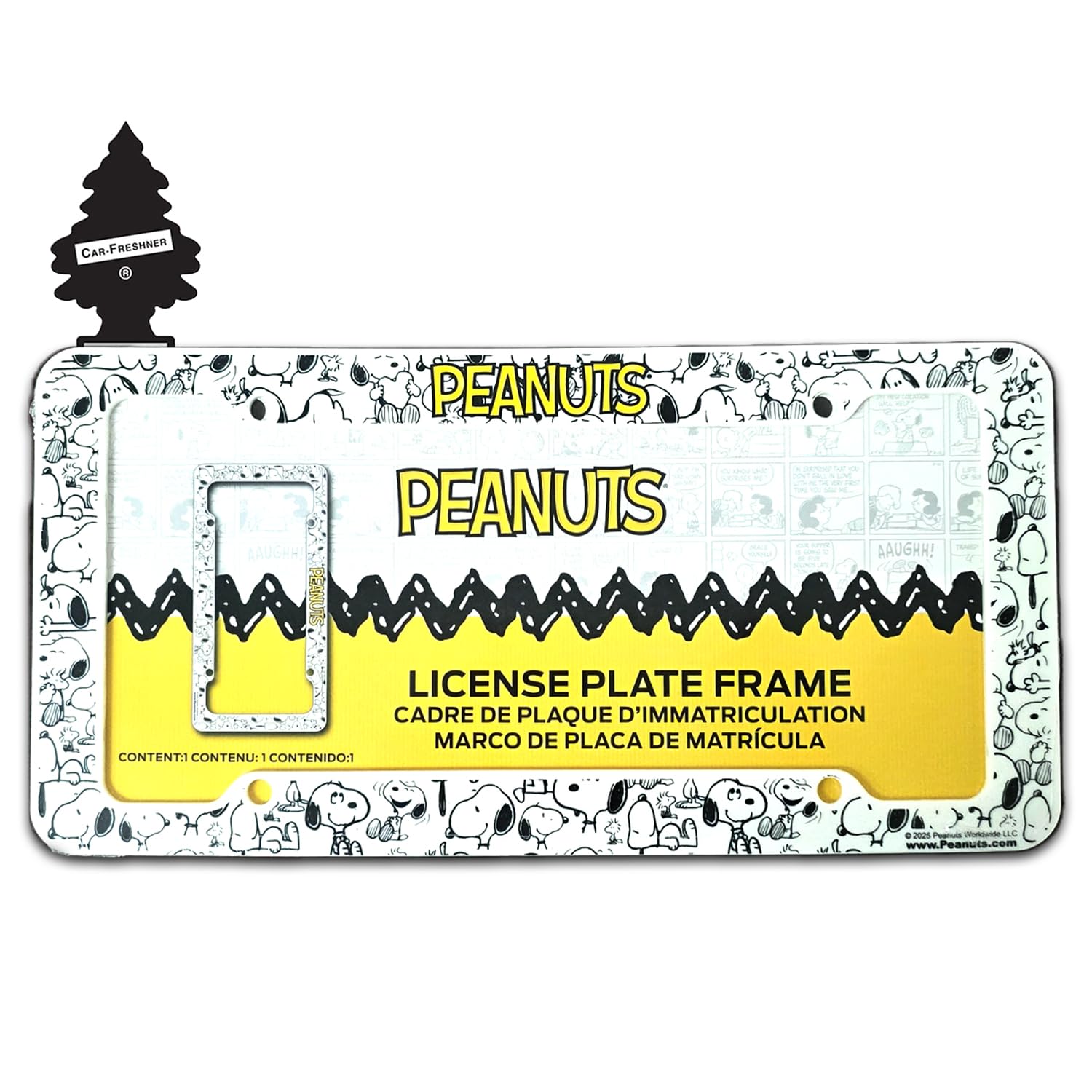 Amazon.com: Snoopy Expression License Plate Frame Bundle with