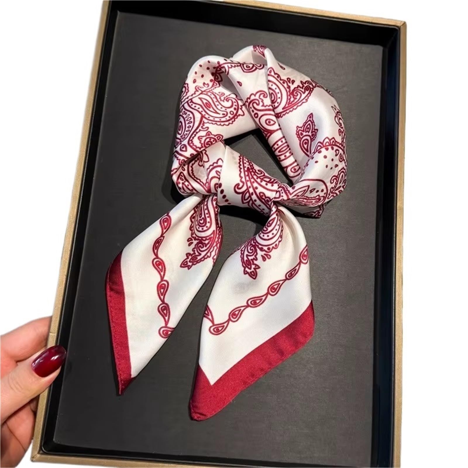 Bufanda para la cabeza, bufandas de moda para mujer, 1 unidad, 70 x 70 cm, bufanda cuadrada con estampado de seda, pañuelo decorativo para el cuello