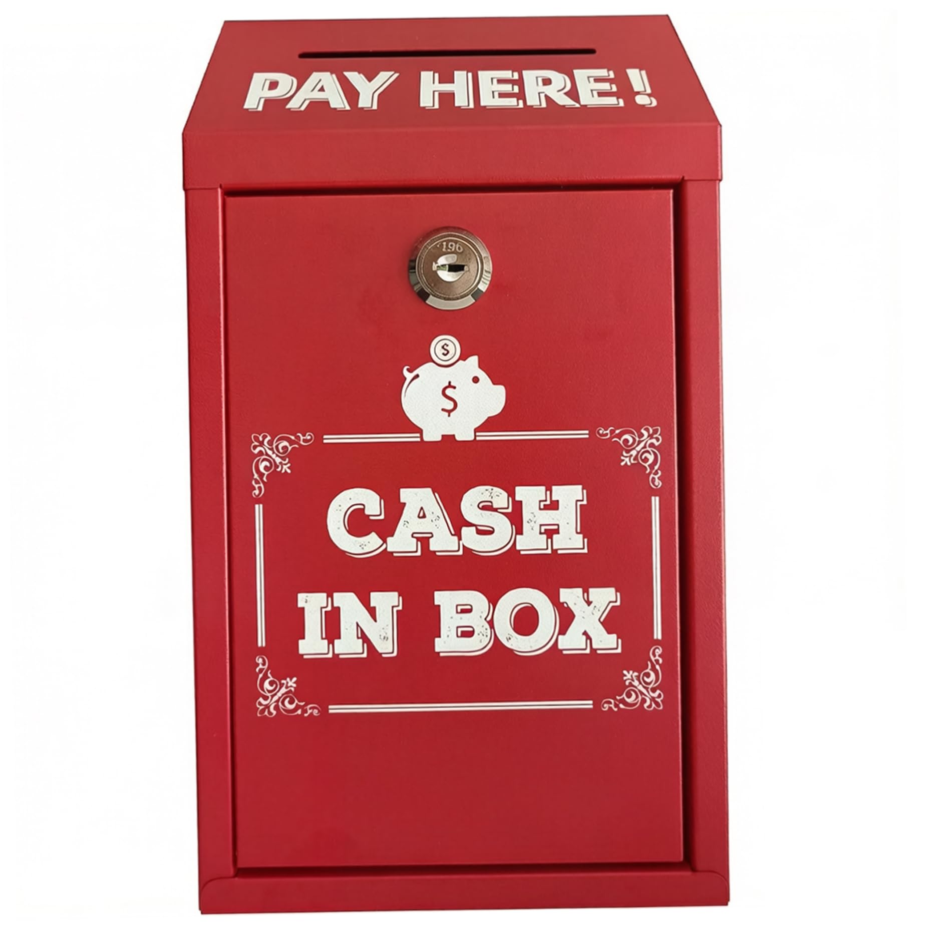 Boîte de dons en métal pour bureau et collectes associatives