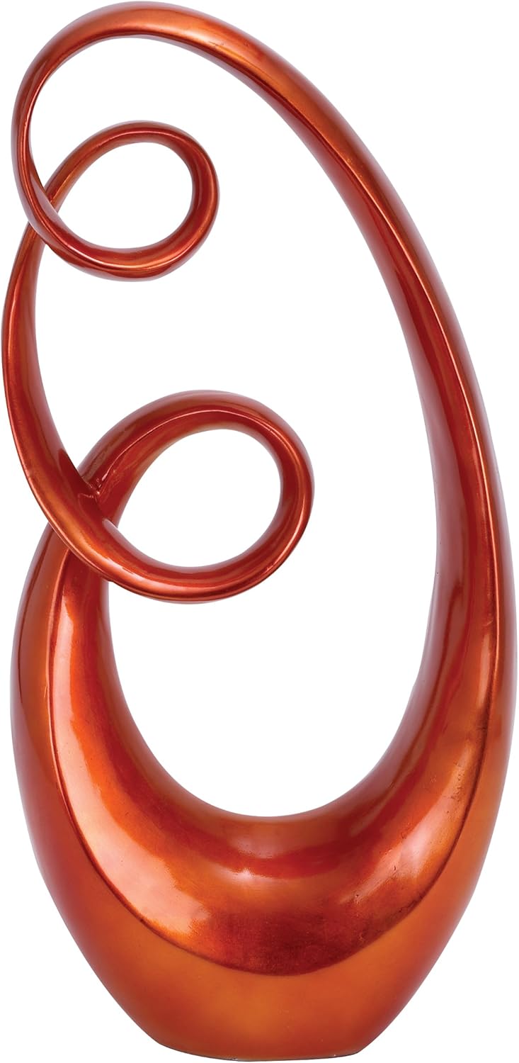 Deco 79 49783 Large Metallic Red Contemporary Abstract